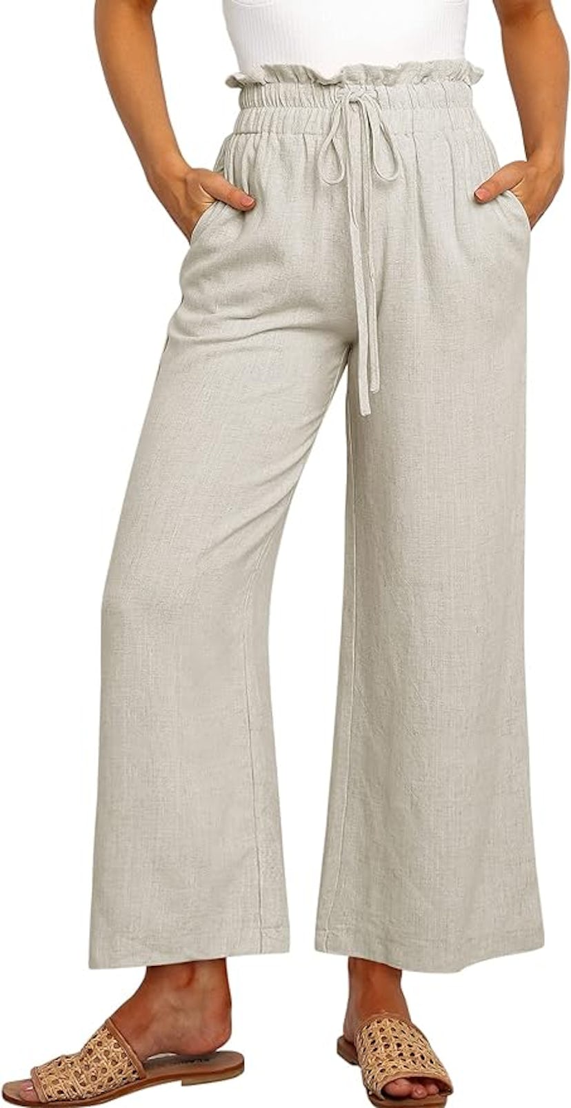 ANRABESS High Waist Linen Pants