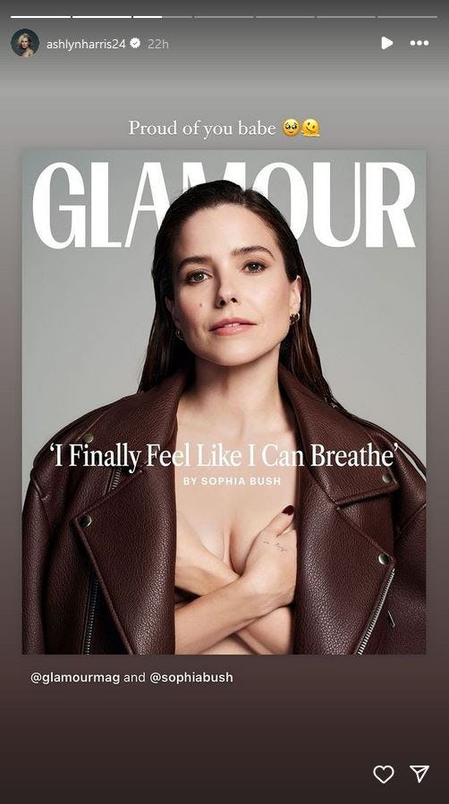 Ashlyn Harris supports Sophia Bush after she went public with their relationship.