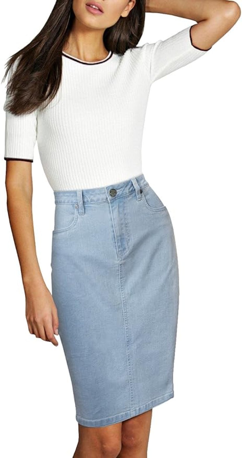 Lexi Pencil Denim Skirt