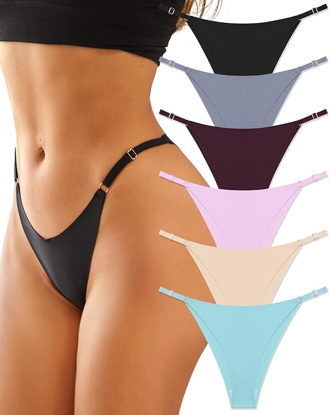 Which Is Adjustable Seamless Bikini Underwear (6-Pack)