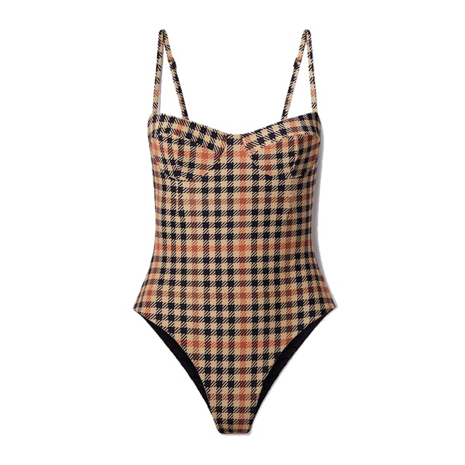 Net Sustain Vintage Checked Swimsuit