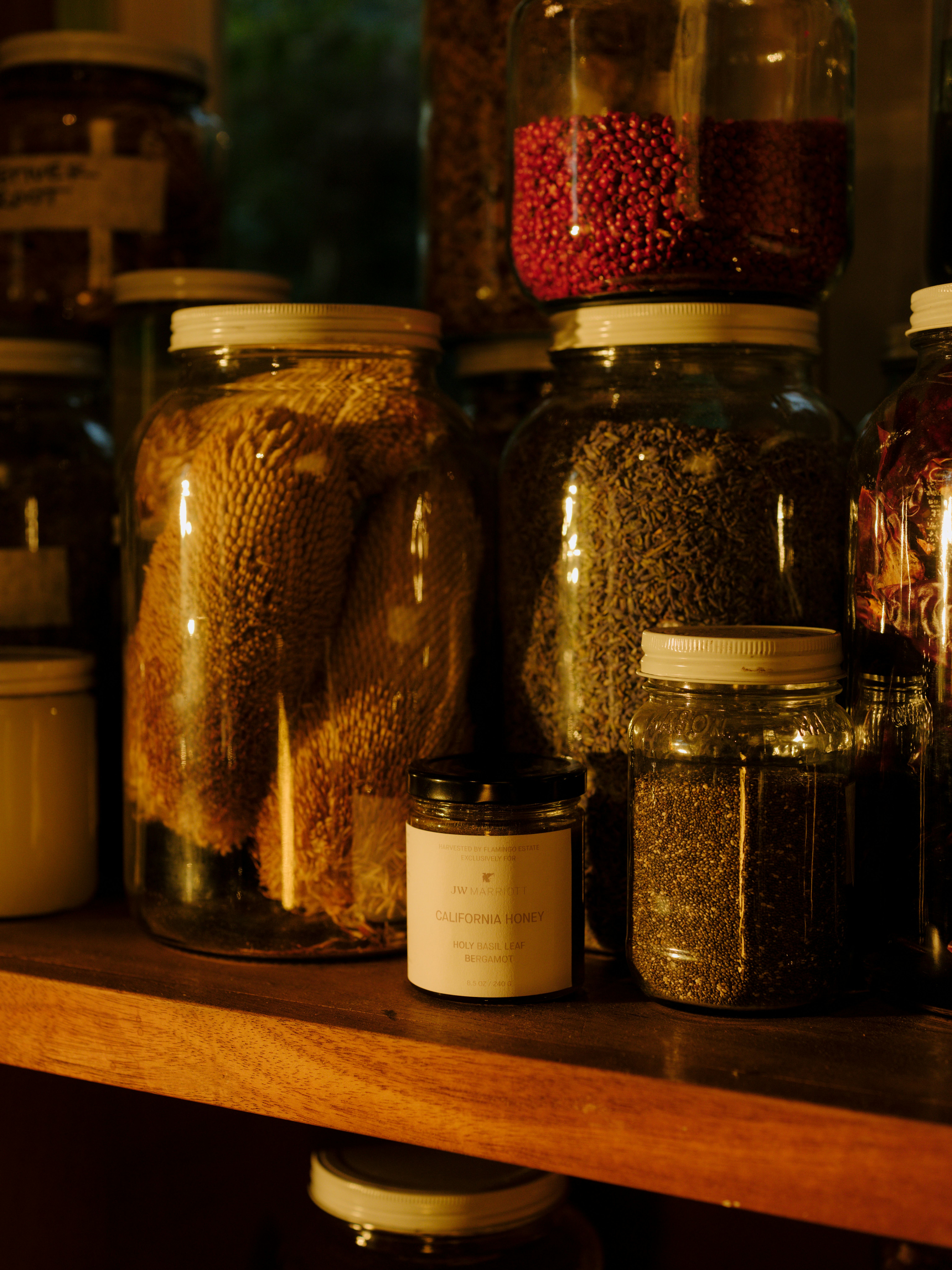 Flamingo Estate honey with pantry ingredients.