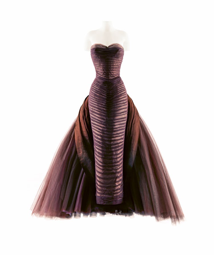 “Butterfly” ball gowns designed by Charles James in 1955, both of which will be on view as part of t...