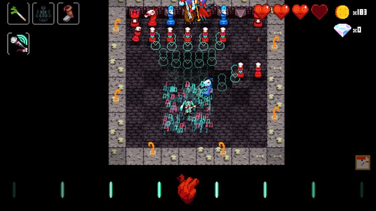 screenshot from Crypt of the NecroDancer Hatsune Miku DLC