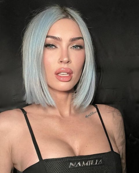 Megan Fox blue hair