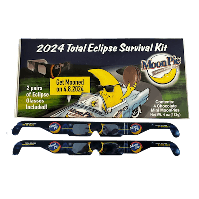 Eclipse 2024 Box Moonpie box with moonpies and two pairs of safety glasses, which is perfect for ecl...