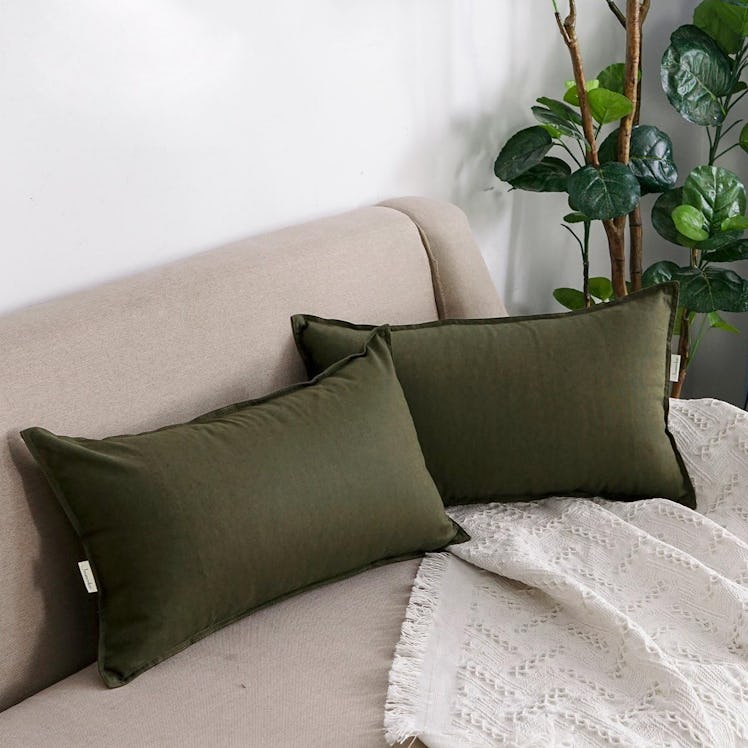 Jeanerlor Linen Decorative Pillow Cover