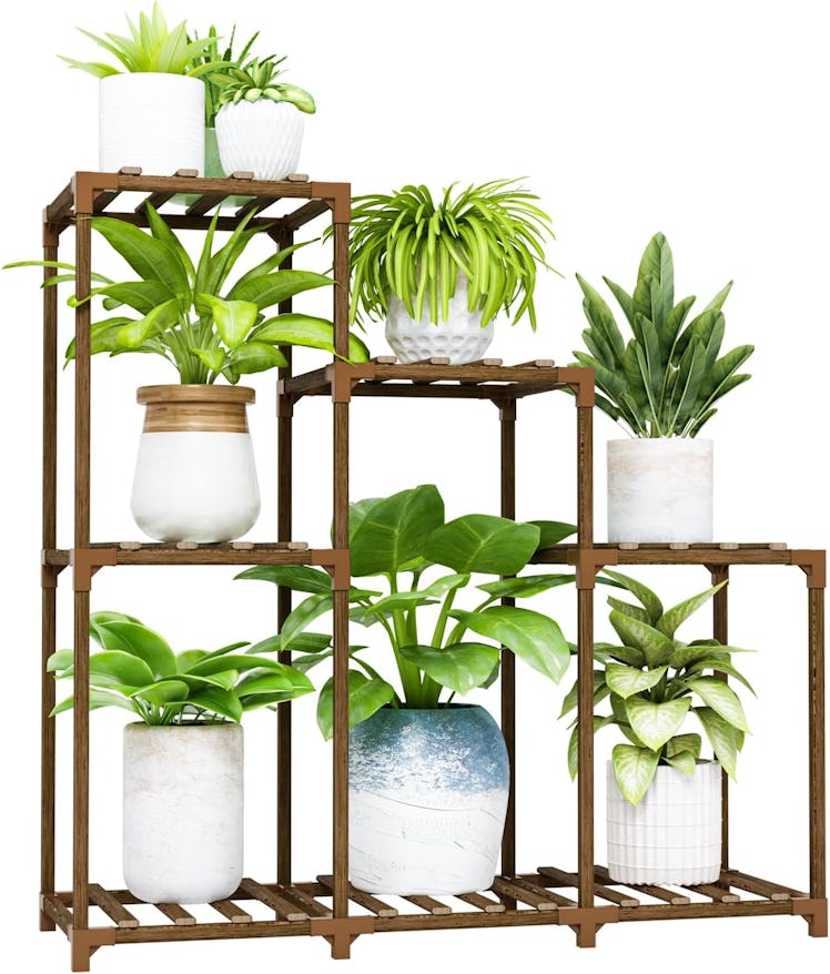 Bamworld Indoor Wooden Plant Shelf