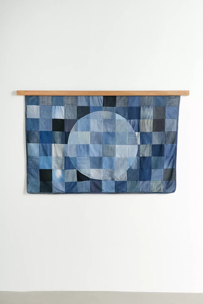 Remnants Recycled Patchwork Denim Tapestry Headboard