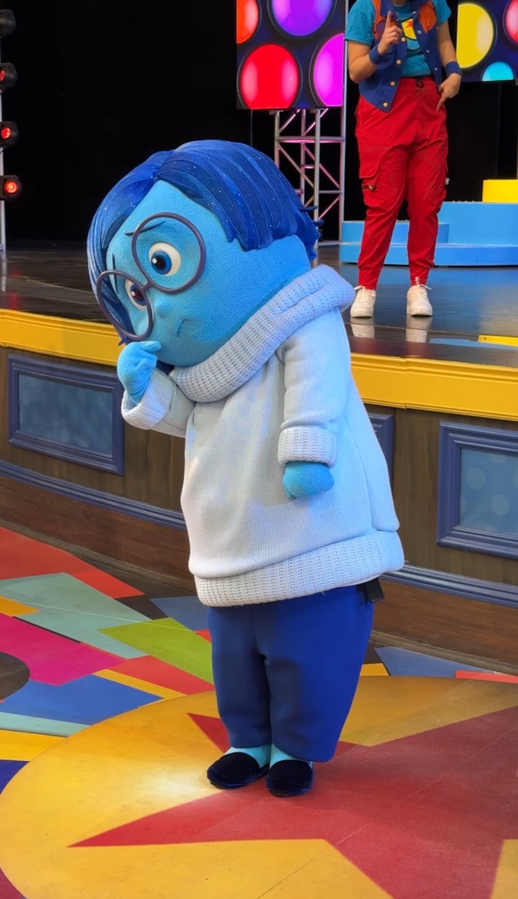 Sadness dancing at Pixar Fest is a highlight of Disneyland's event. 