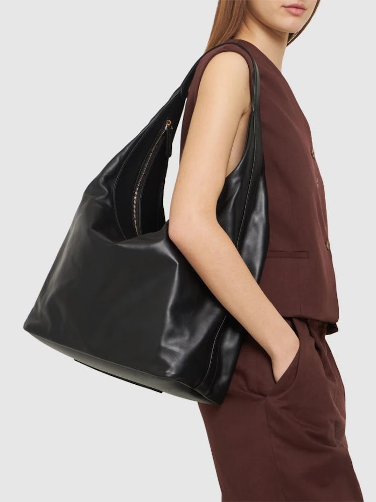 Mila Leather Hobo Bag