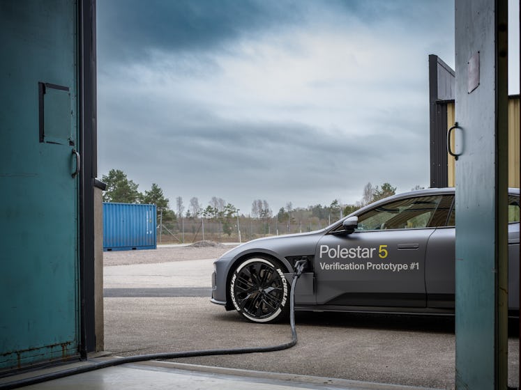 Prototype Polestar 5 with a fast-charging battery