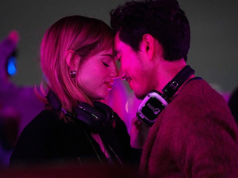 Lucy Boynton and Justin H. Min in The Greatest Hits