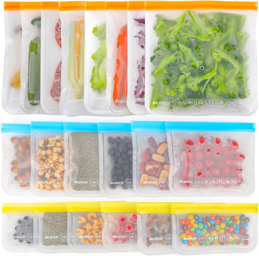 IDEATECH Reusable Food Storage Bags (20-Piece Set)