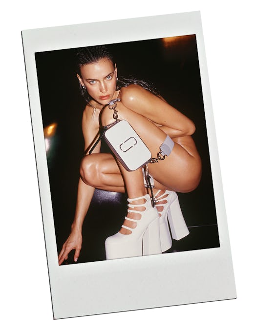 Irina Shayk stars in the Marc Jacobs Spring 2023 campaign with the Snapshot. 