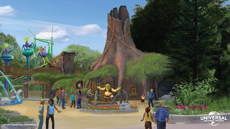The all-new DreamWorks land at Universal Orlando will have Shrek's swamp from 'Shrek.'