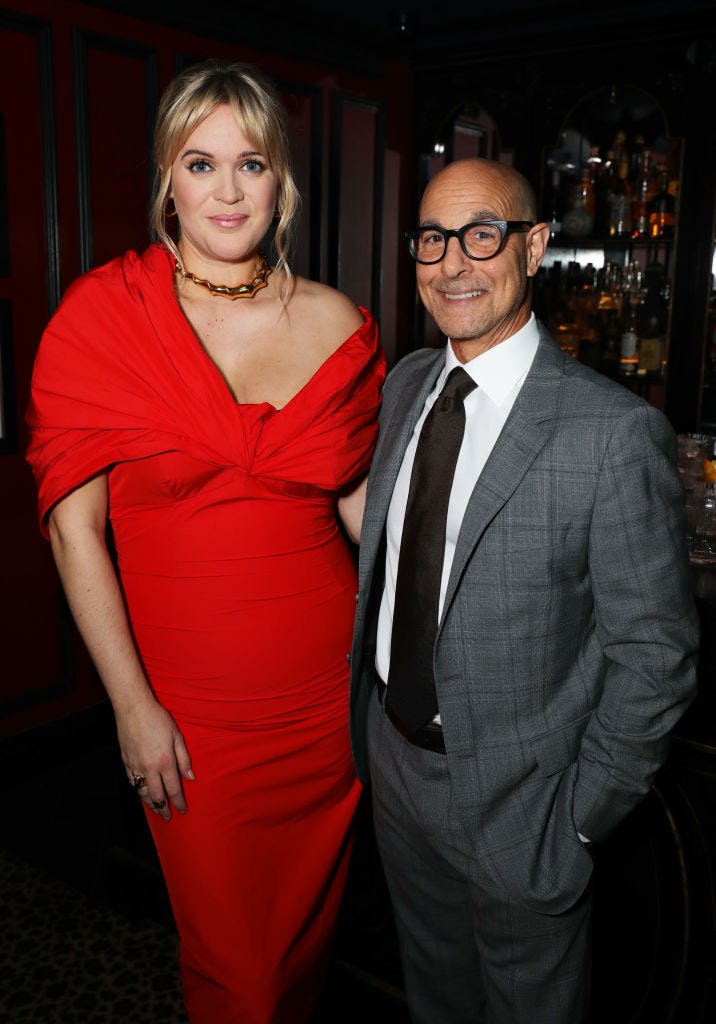 Dolly Alderton and Stanley Tucci at the book launch for &lsquo;Good Material.'