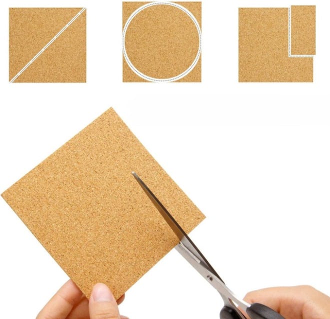 Blisstime Self-Adhesive Cork Sheets (36 Pieces)