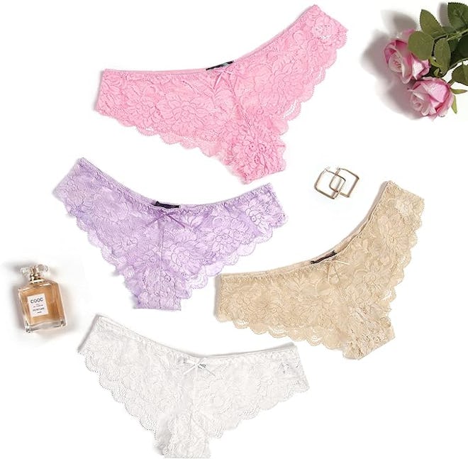 Avidlove Floral Lace Panties (4 Pieces)
