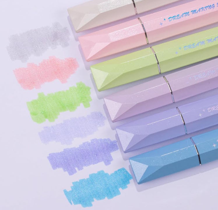 COLNK Glitter Pastel Highlighter (6-Pack)