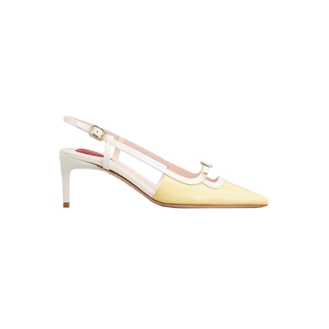 Viv’ Canard Slingback Pumps in Patent Leather