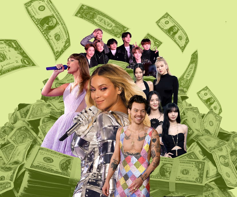 Fans of Beyonce, Taylor Swift, and BTS play an outsized impact on the fangirl economy.
