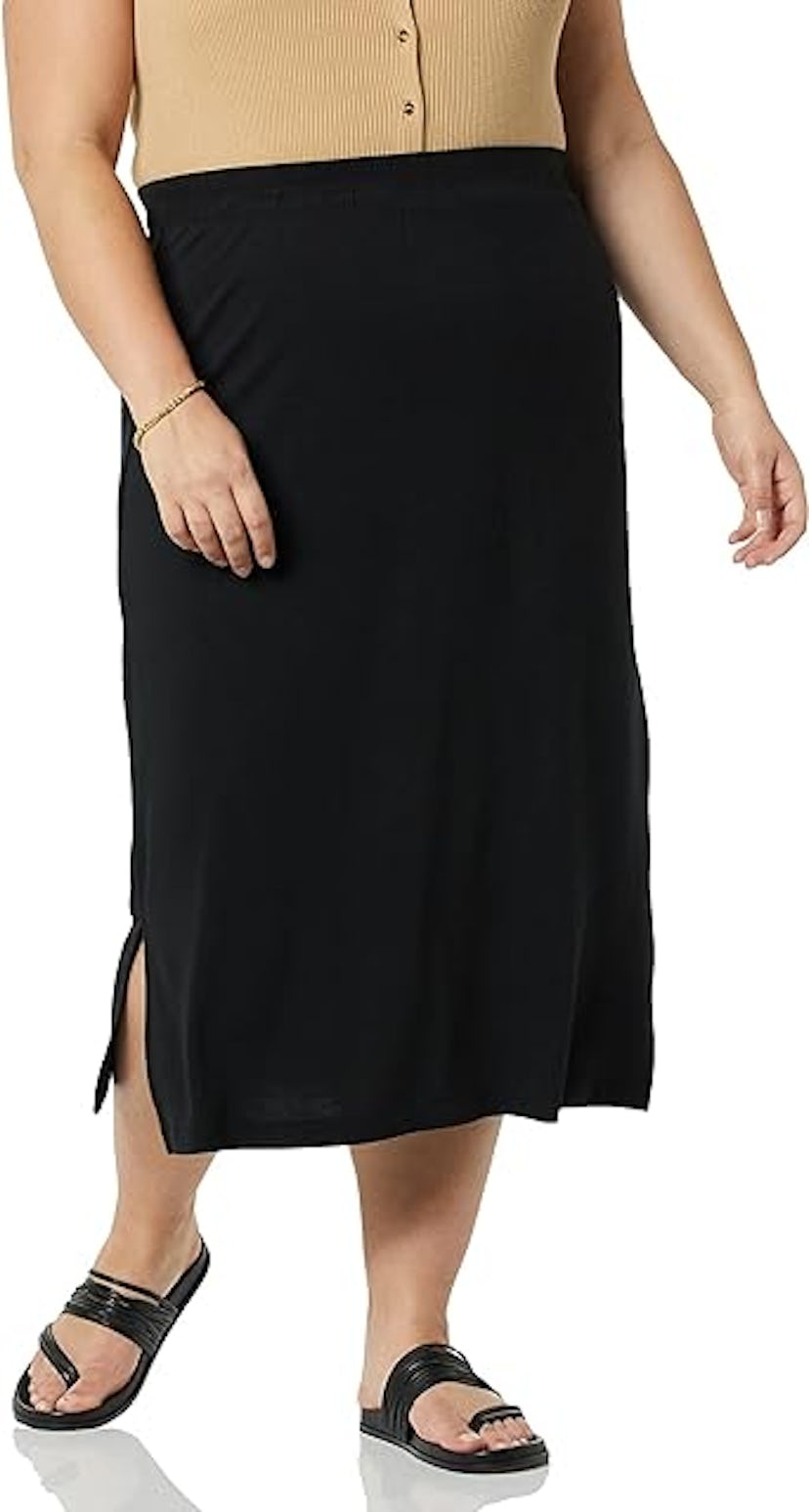 Amazon Essentials Pull-On Knit Midi Skirt