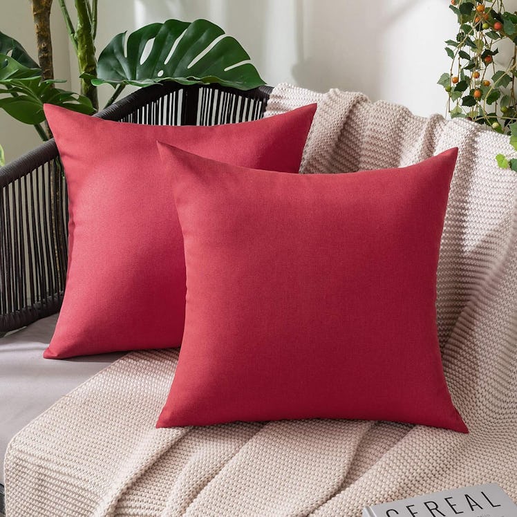 MIULEE Outdoor Throw Pillow Covers (2-Pack)