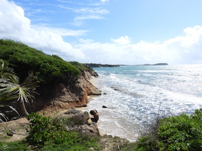 Scenic view of sea against sky, Black Sand Beach, Vieques, Puerto Rico