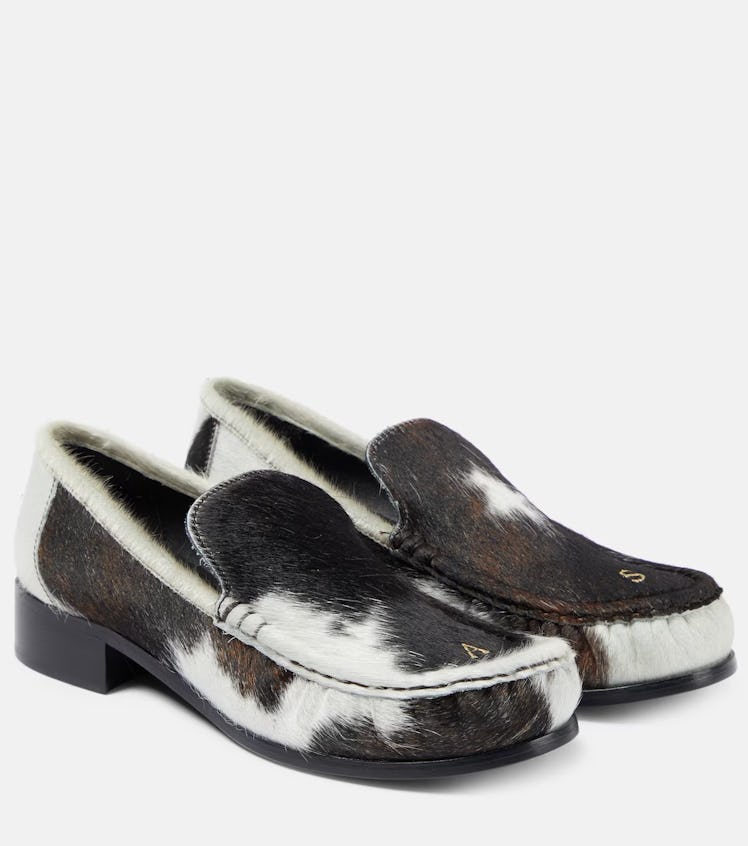 Calf Hair Leather Loafers