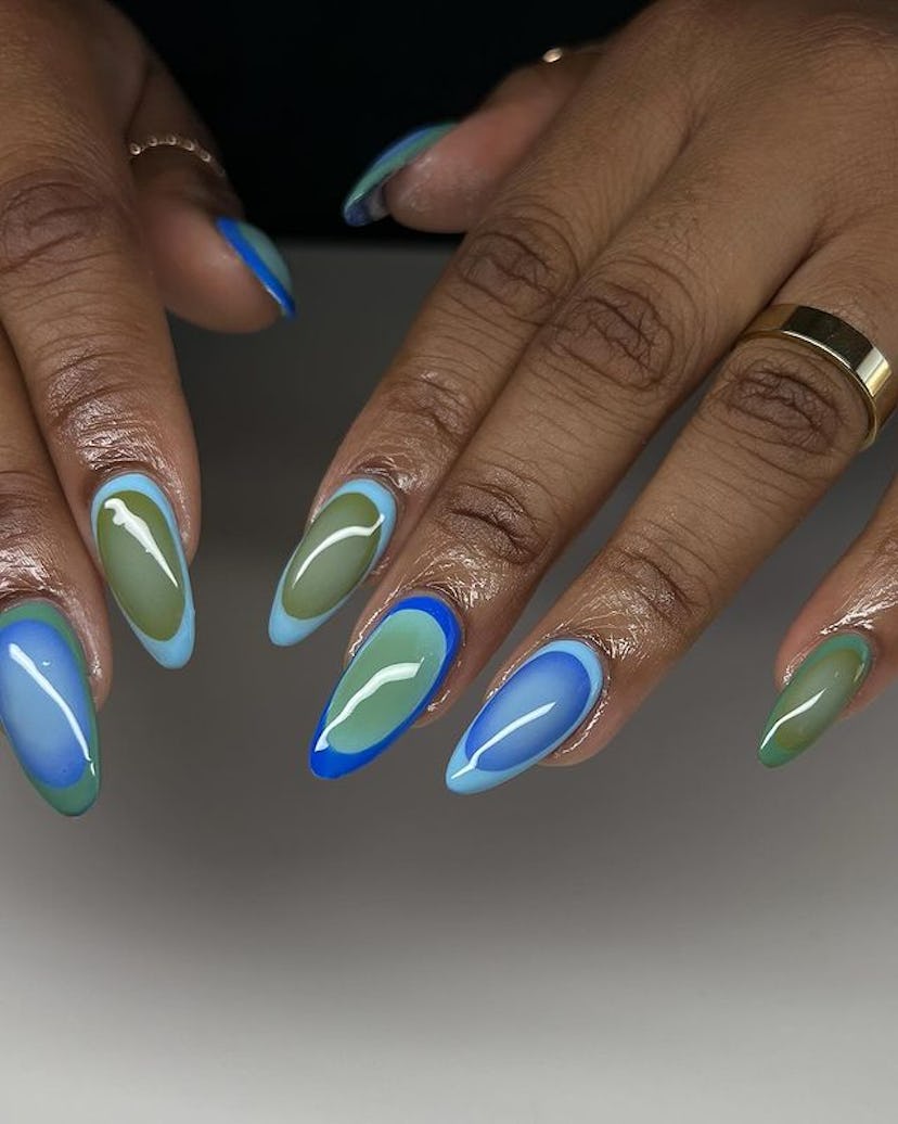 Green aura nails