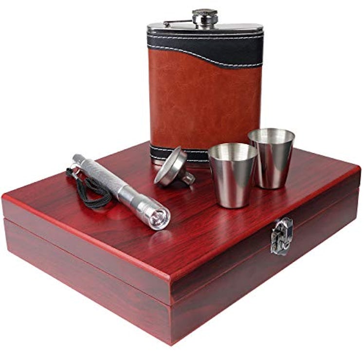 Excello Global Products Hip Flasks Gift Set (5 Pieces)