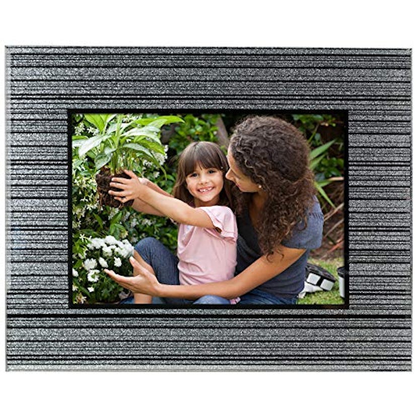 EXCELLO GLOBAL PRODUCTS Picture Frame with Shimmering Border