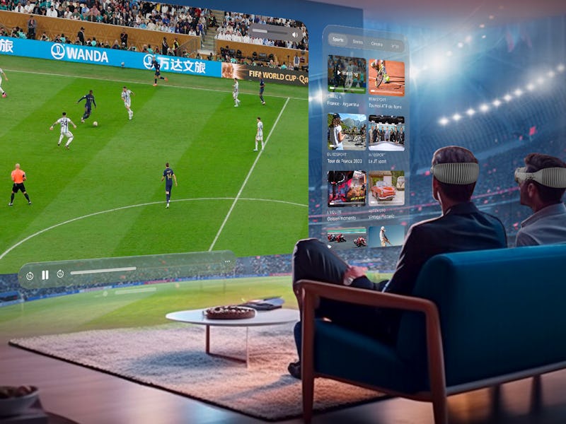 Imseriv.io mixed reality app that uses spatial personas to watch AR sports on the Vision Pro.