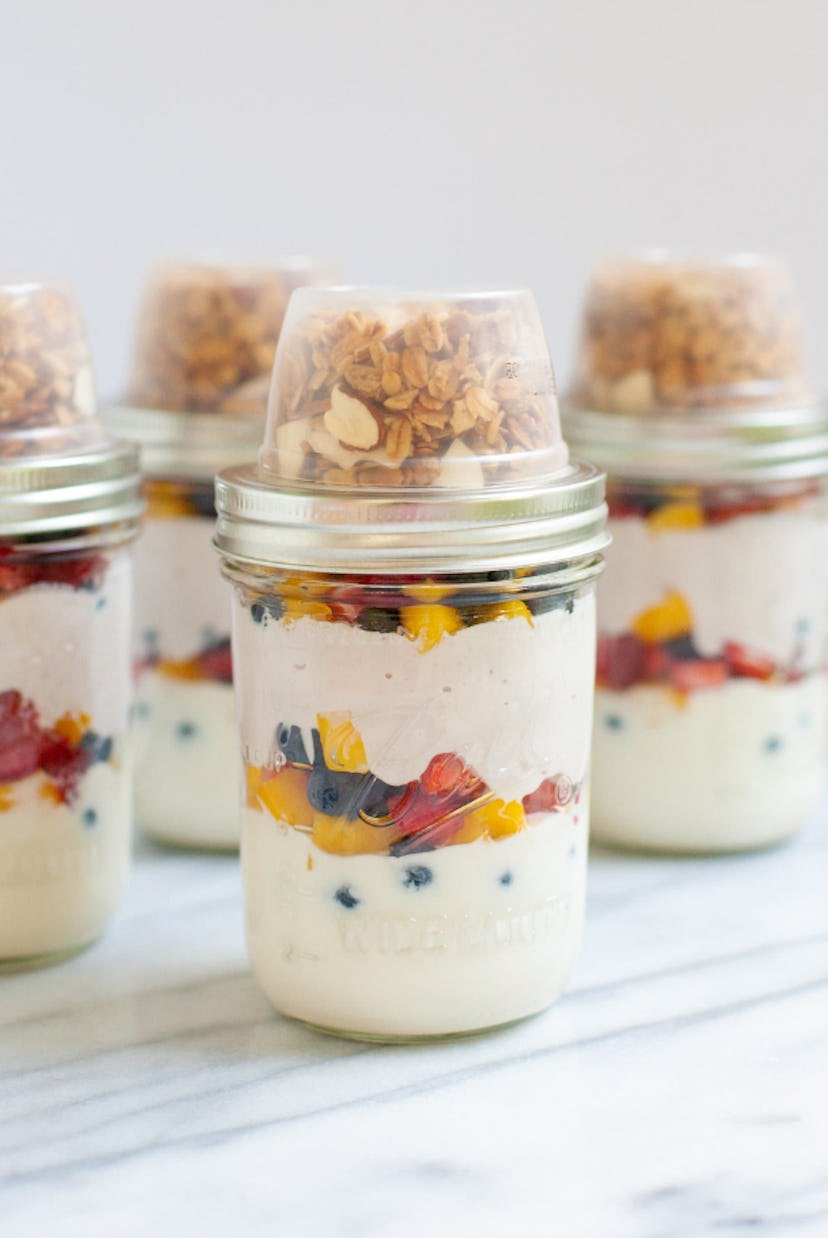 Yogurt parfaits are an easy make-ahead breakfast for busy sports mornings. 