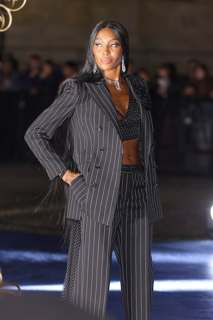 Naomi Campbell is seen at the Dolce&Gabbana 40th Anniversary party on April 06, 2024 in Milan, Italy...