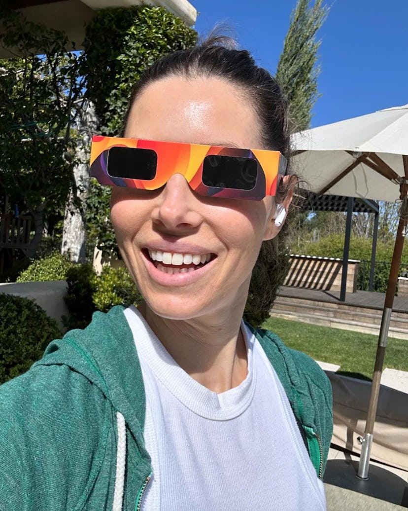 Jessica Biel was one of many celebrities who celebrated the 2024 solar eclipse.