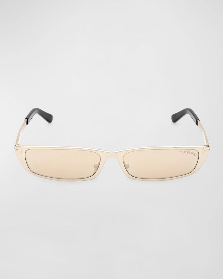 Everett Metal & Plastic Rectangle Sunglasses
