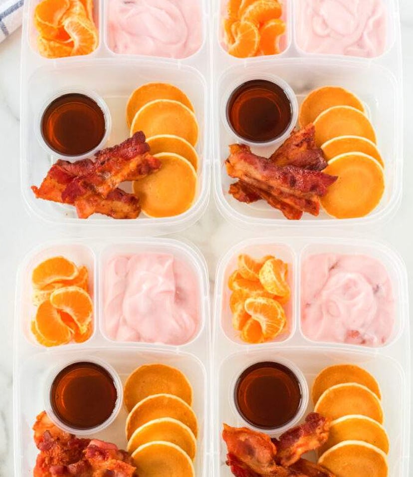 One of the best make-ahead breakfasts for busy sports mornings is breakfast lunchboxes.