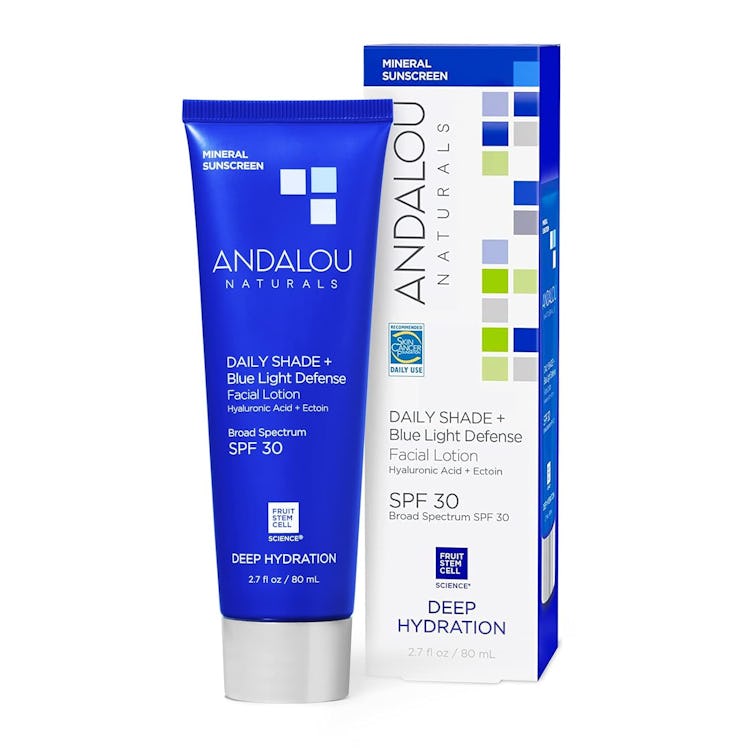 Andalou Naturals Face Sunscreen Daily Shade + Blue Light Defense Facial Lotion