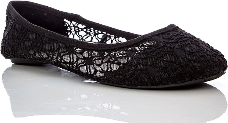 Charles Albert Crochet Lace Ballet Flat