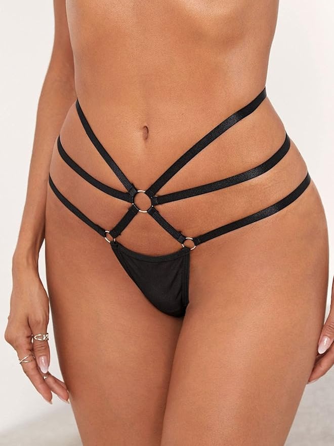 SOLY HUX Sexy Cut Out Mesh Thongs