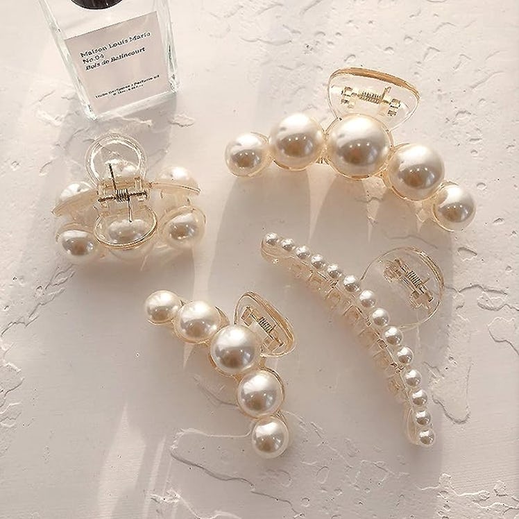 Agirlvct Pearl Hair Clips  (4-Pack)