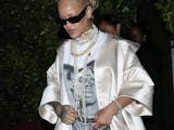 LOS ANGELES, CA - APRIL 07: Rihanna is seen at Giorgio Baldi restaurant on April 07, 2024 in Los Ang...