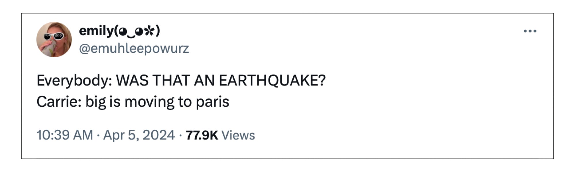 On social media, people are using a Carrie Bradshaw meme to joke about real-world events.