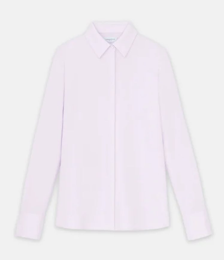purple button blouse