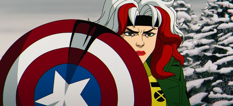Rogue with Captain America's shield in 'X-Men '97.'
