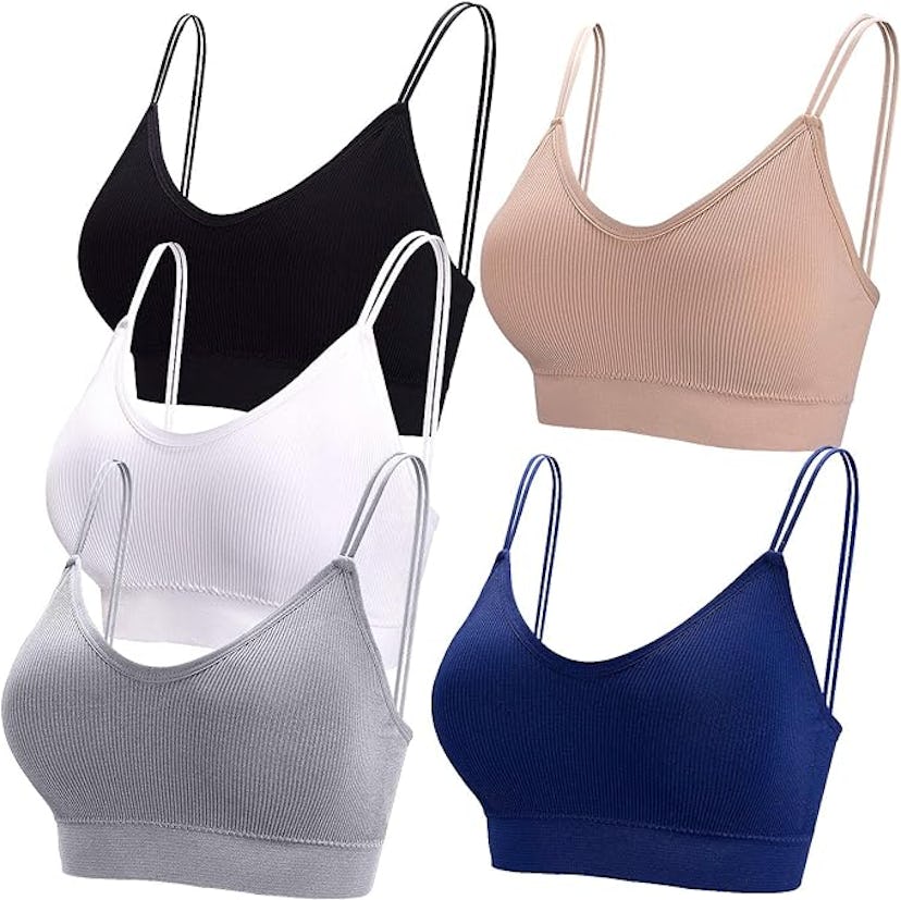 BQTQ 5-Pack Padded Camisole Bras