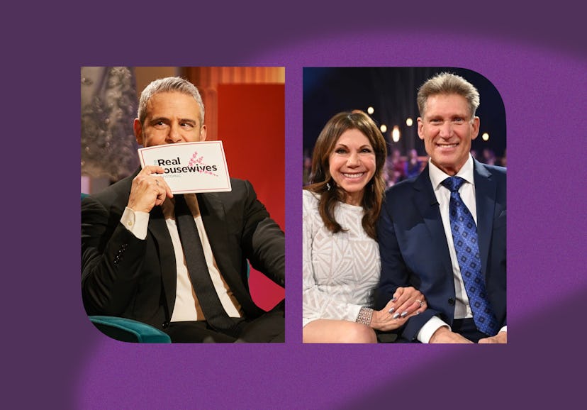 'The Real Housewives' host Andy Cohen and 'The Golden Bachelor' stars Theresa Nist and Gerry Turner.