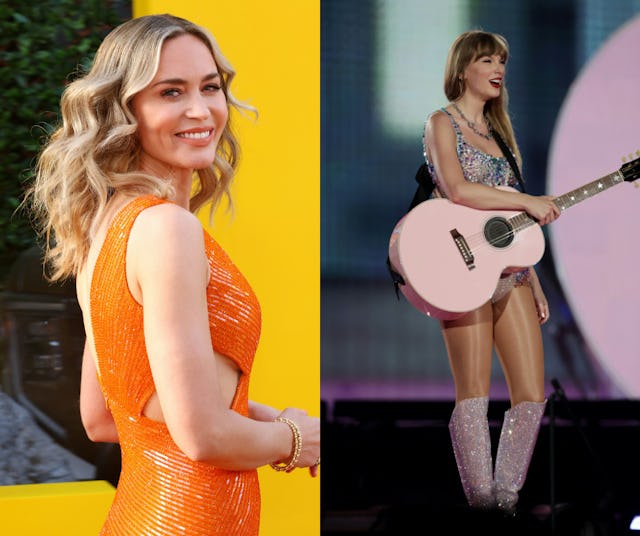 Emily Blunt says that Taylor Swift treated her daughter Hazel with a lot of kindness.
